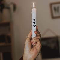 Herzen PDF Vorlage Kerzentattoo Kerzensticker Kerzen Geschenk Geschenkidee DIY Gastgeschenk Herz Herzchen Heiraten Gelie Bild 4