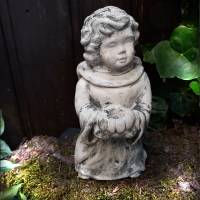 Steinfigur Engel: Die perfekte wetterfeste Gartenfigur für Ihr Zuhause Handgemacht patiniert Balkon Terrasse Bild 1