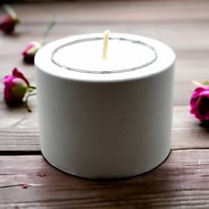 Runde Teelichthalter Silikonform, Kerzenhalter Gießform, Kerzenständer Sockel Form, Betonform, Tonform DIY Bild 1