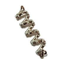 Zierliche Zopfperle handgewebt bronze silberfarben handmade Haarschmuck auch für Dreadlock in wirework handgemacht Bild 3