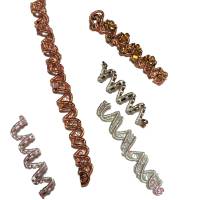 Zierliche Zopfperle handgewebt bronze silberfarben handmade Haarschmuck auch für Dreadlock in wirework handgemacht Bild 4