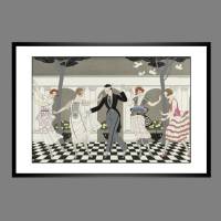 Buch Illustration 1920 Glück des Tages KUNSTDRUCK Poster - Vintage Mode Fashion Spiel Tanz Wanddeko Bild 1