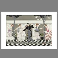 Buch Illustration 1920 Glück des Tages KUNSTDRUCK Poster - Vintage Mode Fashion Spiel Tanz Wanddeko Bild 2