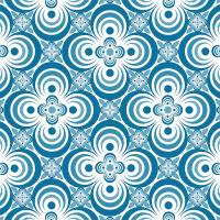 10 Untersetzer für Getränke Mosaik, Glasuntersetzer mit Blume in Blau/Weiß Bild 1