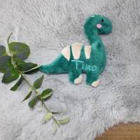 Dino personalisierte/ Stoff Dino mit Namen/Geschenk zur Geburt/ Stofftiere/Plüschtier Bild 3