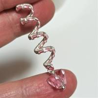 Funkelnde Zopfperle handgewebt rosa silberfarben handmade Haarschmuck Zopfperle Dreadlock in wirework handgemacht Bild 7