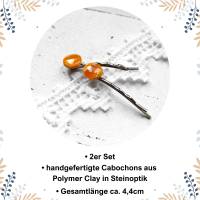 Haarklammern mit Cabochons aus Polymer Clay • 2er Set | Haarschmuck Bild 2