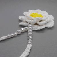 Häkelanleitung Blume - 3D Dekohänger aus Wollresten Bild 3