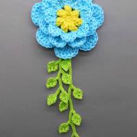 Häkelanleitung Blume - 3D Dekohänger aus Wollresten Bild 5