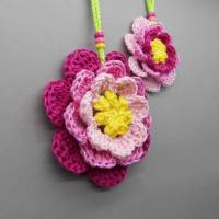 Häkelanleitung Blume - 3D Dekohänger aus Wollresten Bild 6