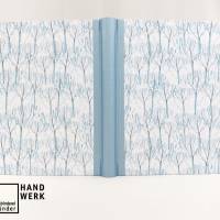Notizbuch, Bäume blau pastell, 100 Blatt, A5, handgefertigt Bild 2