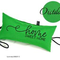 Home sweet home, Türstopper grün smaragdgrün schwarz beplottet, Wohndeko, Klinkenhänger,by BuntMixxDESIGN Bild 1