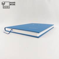 Notizbuch, A4, Cookies, Wackelaugen, blau, 150 Blatt, handgefertigt, UNIKAT Bild 5