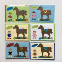 Glückwunschkarte für kleine Mädchen, Für Dich, Pferdemotiv, Klappkarte 10,5 cm x 14,8 cm mit farblich passendem Umschlag Bild 1