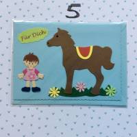 Glückwunschkarte für kleine Mädchen, Für Dich, Pferdemotiv, Klappkarte 10,5 cm x 14,8 cm mit farblich passendem Umschlag Bild 6