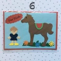 Glückwunschkarte für kleine Mädchen, Für Dich, Pferdemotiv, Klappkarte 10,5 cm x 14,8 cm mit farblich passendem Umschlag Bild 7