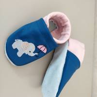 Krabbelschuhe Lauflernschuhe Schuhe Elefant Leder Handmad personalisiert Bild 2