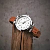 Armbanduhr, Uhr, braunem Kork, Ziffernblatt wählbar Bild 3