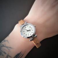 Armbanduhr, Uhr, braunem Kork, Ziffernblatt wählbar Bild 4