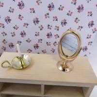 Miniatur Spiegel Tischspiegel Standspiegel  zur Dekoration oder zum Basteln - Puppenhaus Diorama, Krippenbau Bild 2
