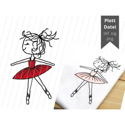 Plotterdatei Tänzerin Ballerina
