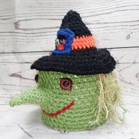 Hexe mit Hut, Halloween Klorollenhut Bild 3