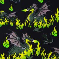 ♕ French Terry Sommersweat Mystic Dragon by Steinbeck 50 x 155 cm Nähen Drachen ♕ Bild 2