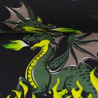 ♕ French Terry Sommersweat Mystic Dragon by Steinbeck 50 x 155 cm Nähen Drachen ♕ Bild 3