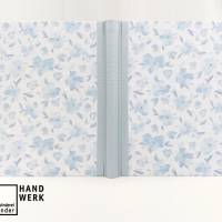Notizbuch, Blüten blau pastell, 100 Blatt, A5, handgefertigt Bild 2
