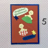 Glückwunschkarte Baby Zwillinge, zur Geburt, Klappkarte 10,5 cm x 14,8 cm mit farblich passendem Umschlag Bild 6