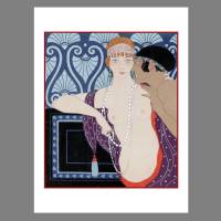 Buch Illustration 1922 Die Lieder der Bilitis Erotik Akt Frankreich KUNSTDRUCK Poster - Vintage Wanddeko Bild 2