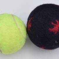 Filzball Wolle 7,5 cm waschbar handgemacht zum Spielen, Jonglieren, Handtraining, Entspannen Bild 4