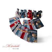 XXL-Adventskalender-Säckchen handgefertigt rot grau Geschenkbeutel Weihnachtstüten Bild 2