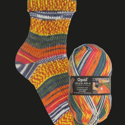 Opal Hundertwasser I, Sockenwolle 4fach, 100 g, Farbe: "Die Straße zum Sozialismus" (1400)