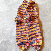 handgestrickte Socken, Größe 39/41, handgefärbte Wolle, gestreifte Socken, Atelier Zitron, Merino extrafine Bild 4