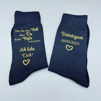 Personalisierte Socken Bräutigam/Brautvater