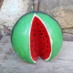 Vintage figürliche Melonen Kerze 80er 90er Jahre Bild 1