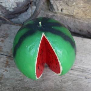 Vintage figürliche Melonen Kerze 80er 90er Jahre Bild 3