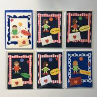 Glückwunschkarte für kleine Mädchen mit Mini-Briefumschlag,Klappkarte 10,5 cm x 14,8 cm mit farblich passendem Umschlag Bild 1