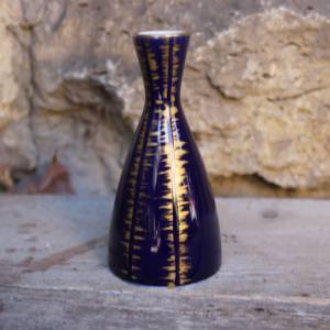 kleine Vase Echt Kobalt Volkstedt Porzellan 50er 60er Jahre GDR DDR Bild 1