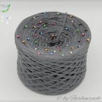 Farbenreich-Wolle Perlenbobbel "MINERVA" - mit Rocailles - 4-fädig, Bobbel Bild 2
