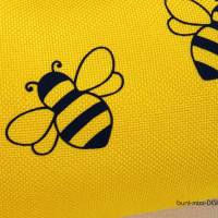 Türstopper gelb sonnengelb Biene Bienenchen, Outdoorstoff, Einweihungsparty Haus Wohnung, bee happy, by BuntMixxDESIGN Bild 2