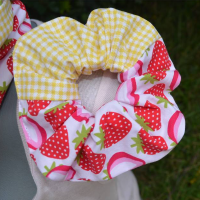 Scrunchie Haargummi Zopfgummi Erdbeere Erdbeer