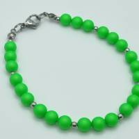 Armband Neon Grün mit Swarovski Crystal Pearls Bild 1