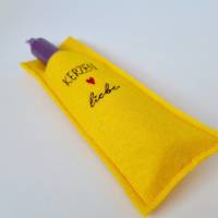 KERZENLIEBE Geschenkverpackung für 1 Stabkerze in gelb von he-ART by helen hesse Bild 3