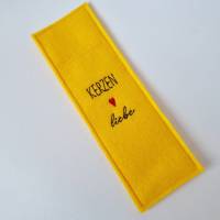 KERZENLIEBE Geschenkverpackung für 1 Stabkerze in gelb von he-ART by helen hesse Bild 5