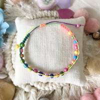 Fun - Bunte sommerliche Perlen-Armbänder mit Farbverlaufsgarn und bunten Perlen und Seesternen Bild 3