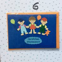 Glückwunschkarte für unsere Kleinen, Klappkarte 10,5 cm x 14,8 cm mit farblich passendem Umschlag Bild 7