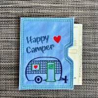 Personalisierte Camping KFZ-Hülle aus Filz, verschiedene Motive, Fahrzeugschein, Camping, Wohnwagen, Campervan, Reisemob Bild 7