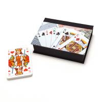Schachtel für Spielkarten / Spielkartenbox mit passendem Papier bezogen Bild 1